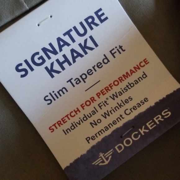 DOCKERS Signature Khaki Pants 38x30 Slim Tapered - Picture 4 of 4